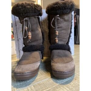 UGG Australia Womens Size 9 Brown Nightfall Sheepskin Suede Shearling Boots